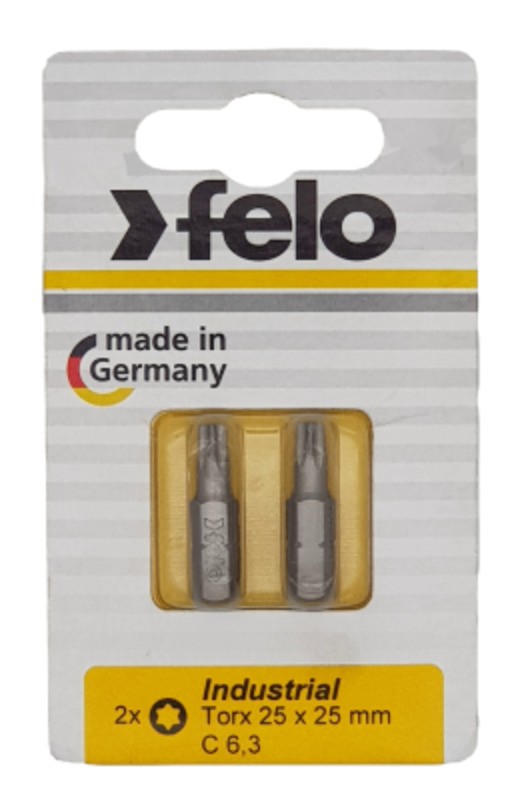 Бита Felo Industrial Torx (25X25), 2 шт в блистере 02625036 в Москве