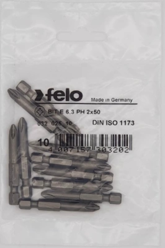 Бита Felo Industrial крестовая (PH 2X50), 10 шт 03202510 в Москве