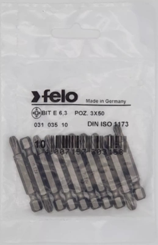 Бита Felo Industrial крестовая (PZ 3X50), 10 шт 03103510 в Москве