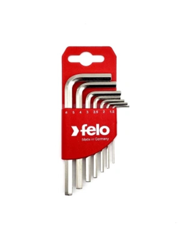 Felo Набор ключей Г-образных шестигранных коротких 7шт HEX 1,5-6,0мм 34500711 в Москве