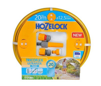 Набор для полива HoZelock 117004: Шланг Tricoflex Ultraflex 1/2" 20 м с коннекторами и наконечником для шланга в Москве